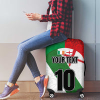 Custom Ireland and England Luggage Cover Celtic Shanrocks and Roses with Red Cross