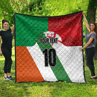 Custom Ireland and England Quilt Celtic Shanrocks and Roses with Red Cross