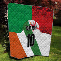 Custom Ireland and England Quilt Celtic Shanrocks and Roses with Red Cross