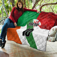 Custom Ireland and England Quilt Celtic Shanrocks and Roses with Red Cross