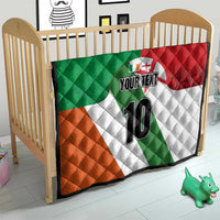 Custom Ireland and England Quilt Celtic Shanrocks and Roses with Red Cross