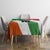 Custom Ireland and England Tablecloth Celtic Shanrocks and Roses with Red Cross