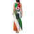 Custom Ireland and England Tank Maxi Dress Celtic Shanrocks and Roses with Red Cross