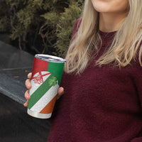 Custom Ireland and England Tumbler Cup Celtic Shanrocks and Roses with Red Cross