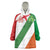 Custom Ireland and England Wearable Blanket Hoodie Celtic Shanrocks and Roses with Red Cross