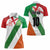 Custom Ireland and England Women Polo Shirt Celtic Shanrocks and Roses with Red Cross