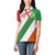 Custom Ireland and England Women Polo Shirt Celtic Shanrocks and Roses with Red Cross