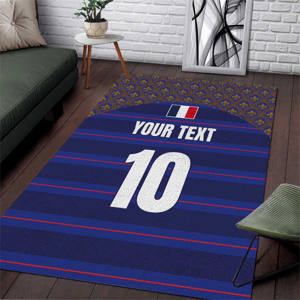 Custom France Rugby-Le XV de France Area Rug Go Les Bleus