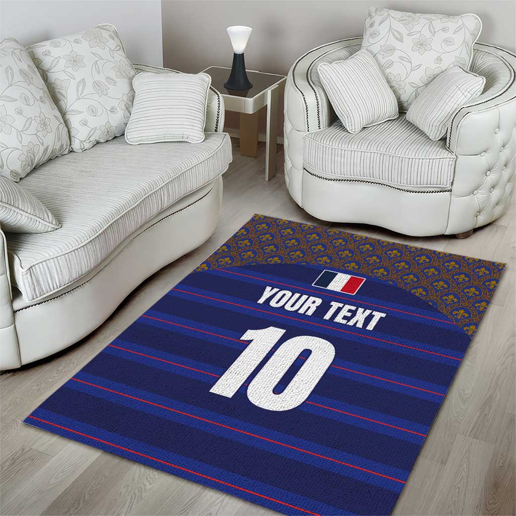 Custom France Rugby-Le XV de France Area Rug Go Les Bleus