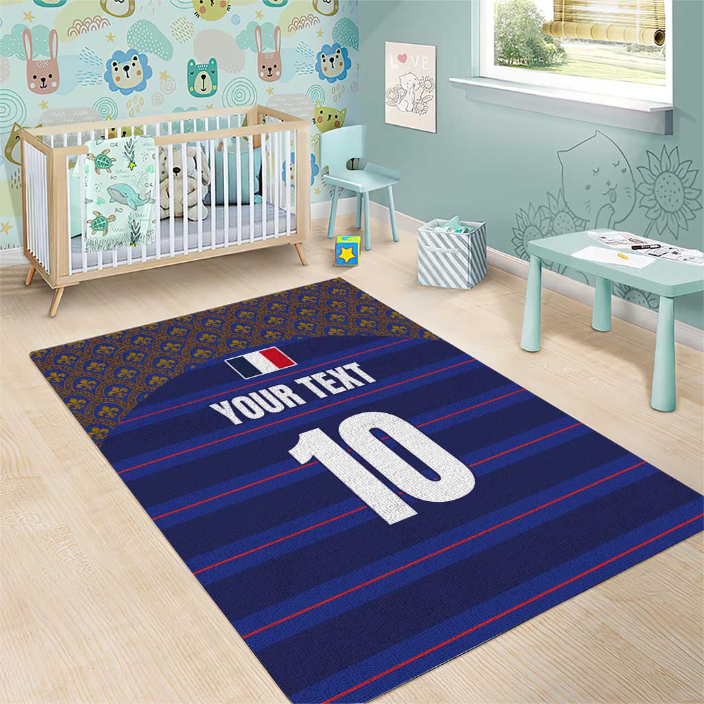 Custom France Rugby-Le XV de France Area Rug Go Les Bleus