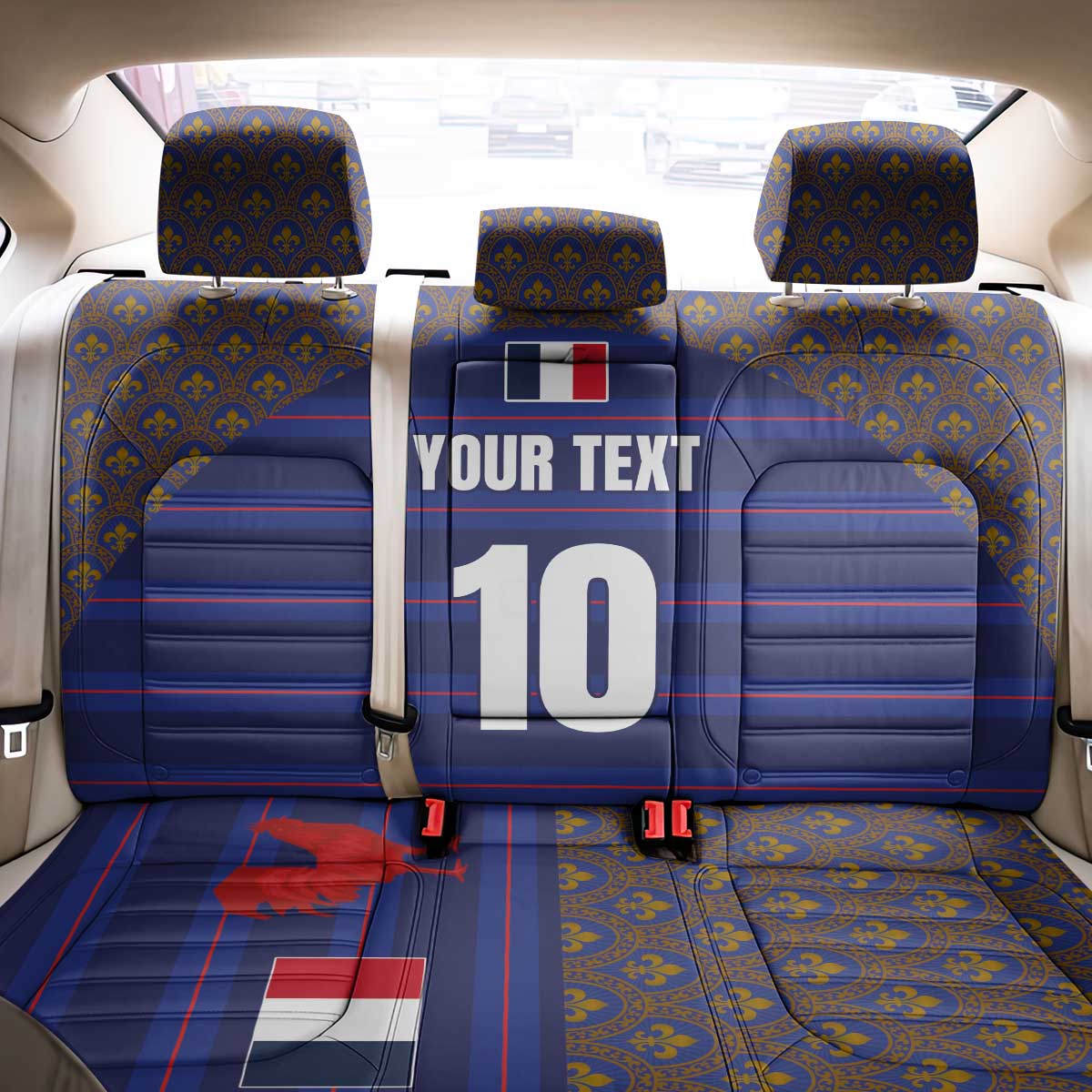 Custom France Rugby-Le XV de France Back Car Seat Cover Go Les Bleus