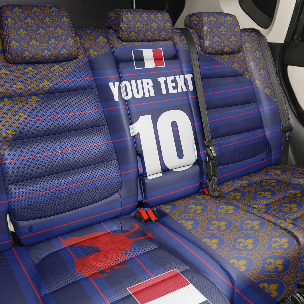 Custom France Rugby-Le XV de France Back Car Seat Cover Go Les Bleus