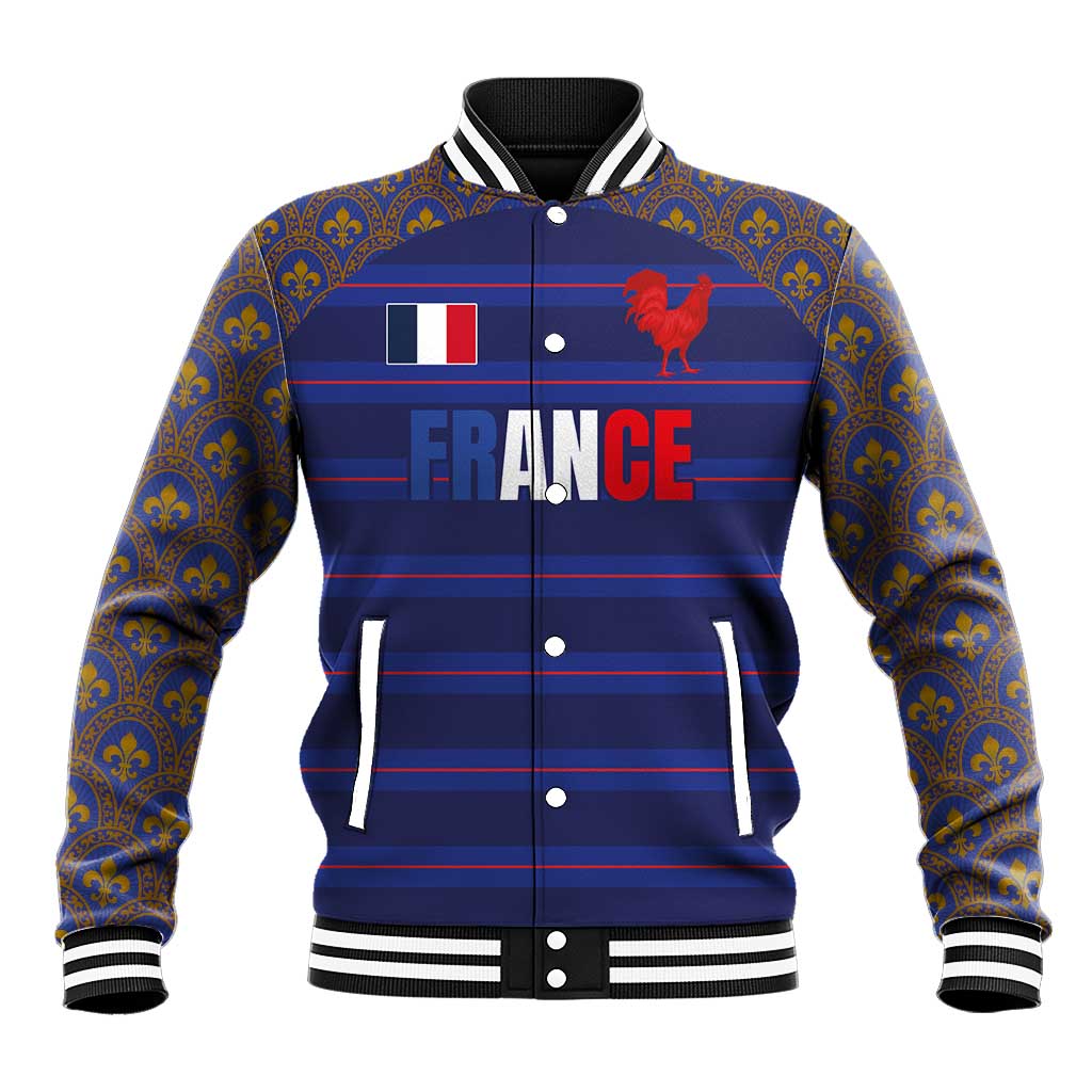 Custom France Rugby-Le XV de France Baseball Jacket Go Les Bleus