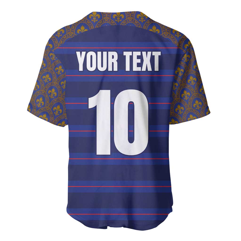 Custom France Rugby-Le XV de France Baseball Jersey Go Les Bleus