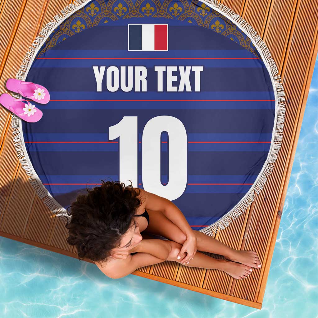 Custom France Rugby-Le XV de France Beach Blanket Go Les Bleus