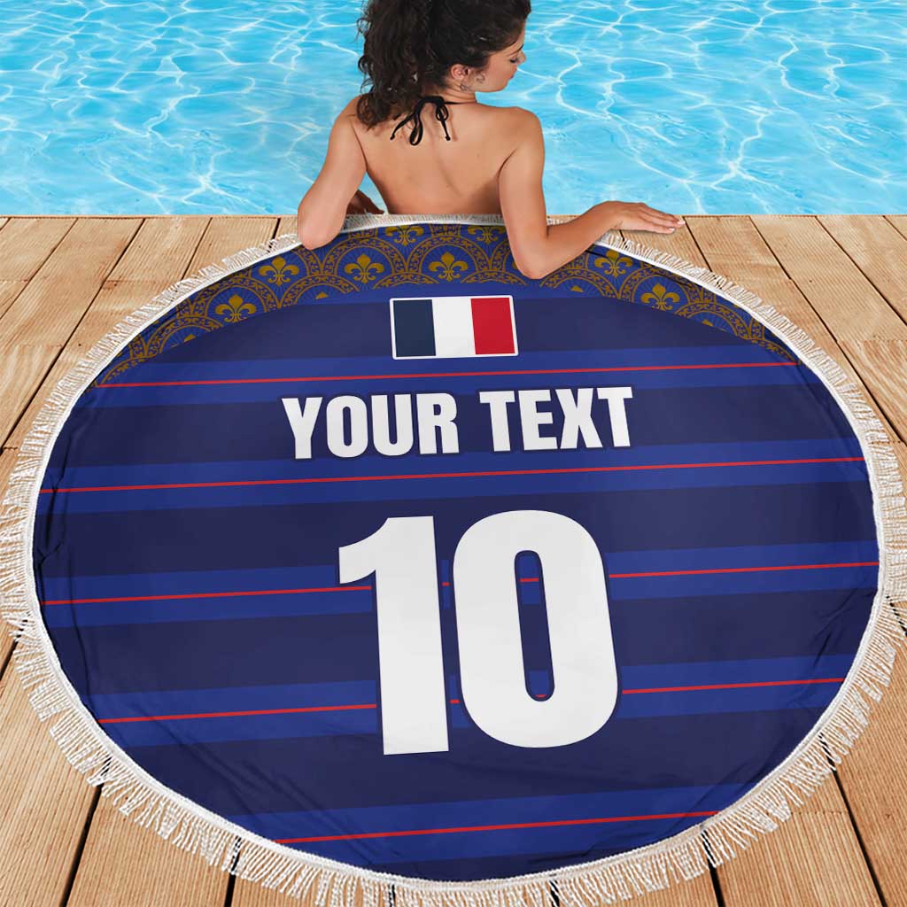Custom France Rugby-Le XV de France Beach Blanket Go Les Bleus