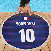 Custom France Rugby-Le XV de France Beach Blanket Go Les Bleus