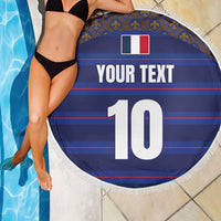 Custom France Rugby-Le XV de France Beach Blanket Go Les Bleus