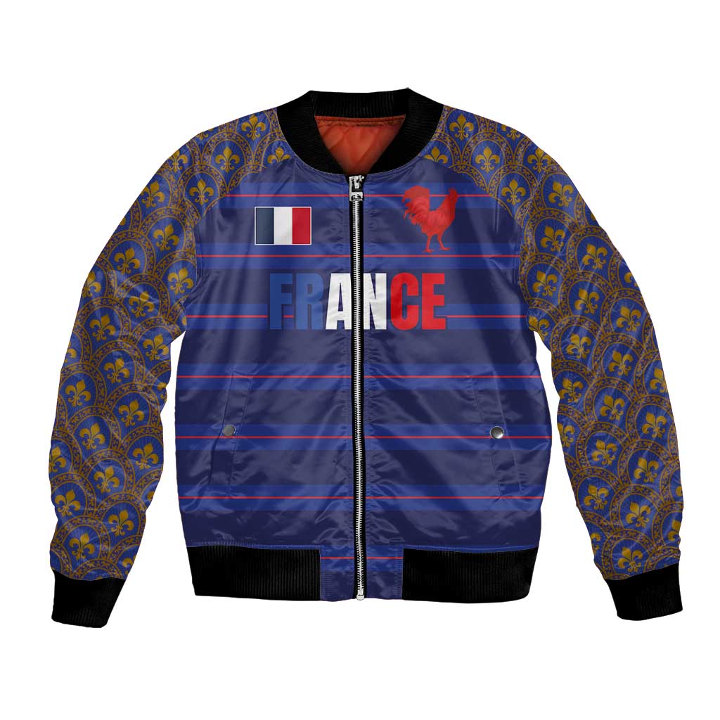 Custom France Rugby-Le XV de France Bomber Jacket Go Les Bleus
