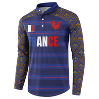 Custom France Rugby-Le XV de France Button Sweatshirt Go Les Bleus