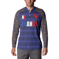 Custom France Rugby-Le XV de France Button Sweatshirt Go Les Bleus