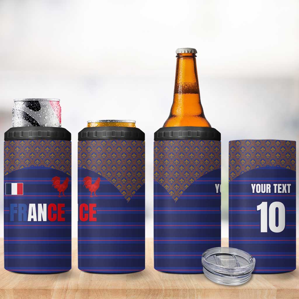 Custom France Rugby-Le XV de France 4 in 1 Can Cooler Tumbler Go Les Bleus