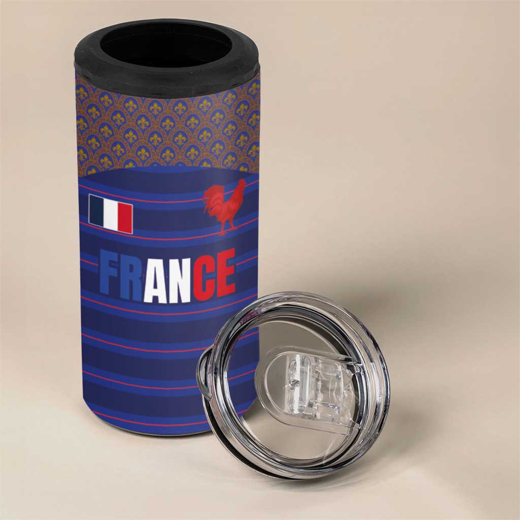 Custom France Rugby-Le XV de France 4 in 1 Can Cooler Tumbler Go Les Bleus