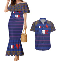 Custom France Rugby-Le XV de France Couples Matching Mermaid Dress and Hawaiian Shirt Go Les Bleus