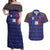 Custom France Rugby-Le XV de France Couples Matching Off Shoulder Maxi Dress and Hawaiian Shirt Go Les Bleus