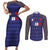 Custom France Rugby-Le XV de France Couples Matching Short Sleeve Bodycon Dress and Long Sleeve Button Shirt Go Les Bleus