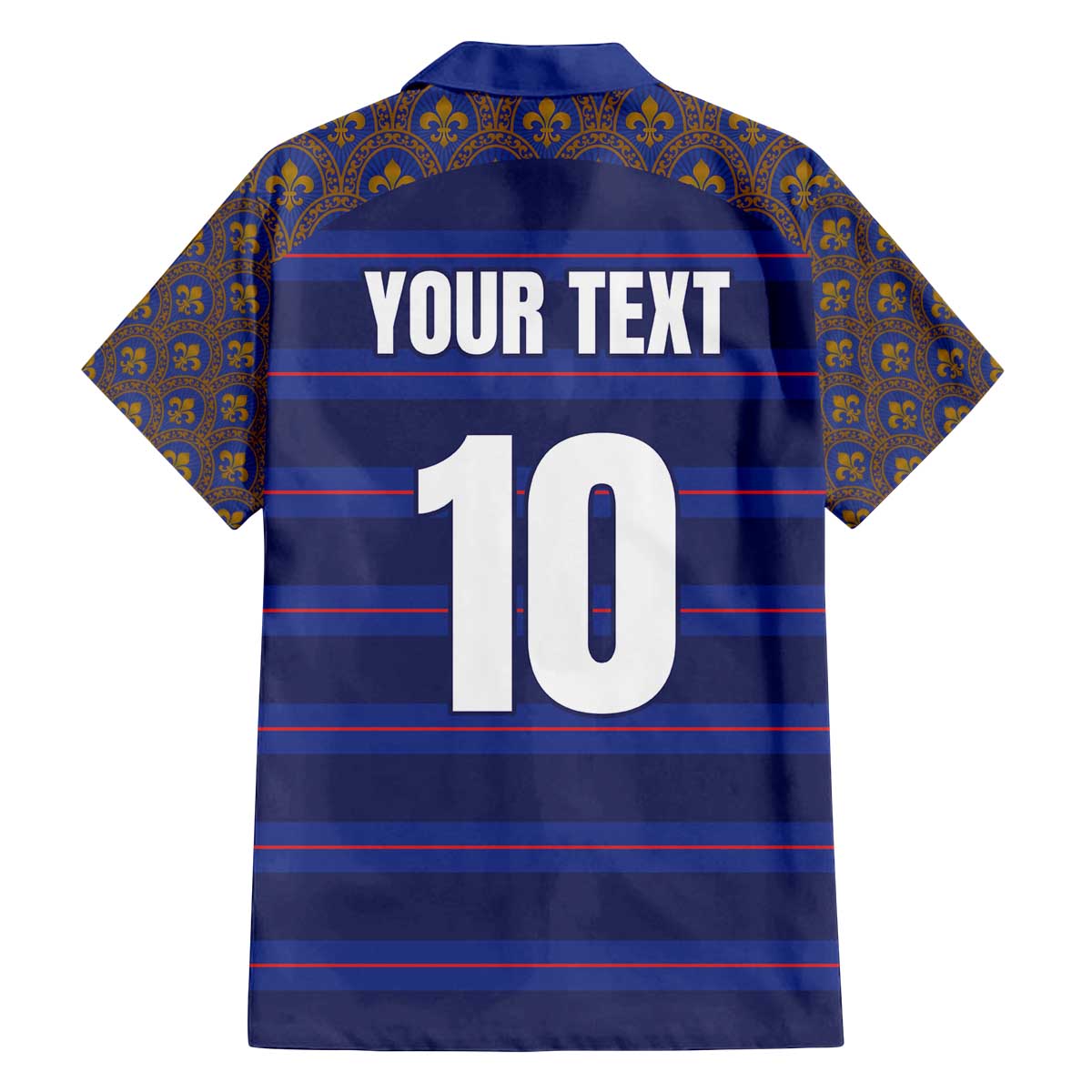Custom France Rugby-Le XV de France Family Matching Off The Shoulder Long Sleeve Dress and Hawaiian Shirt Go Les Bleus
