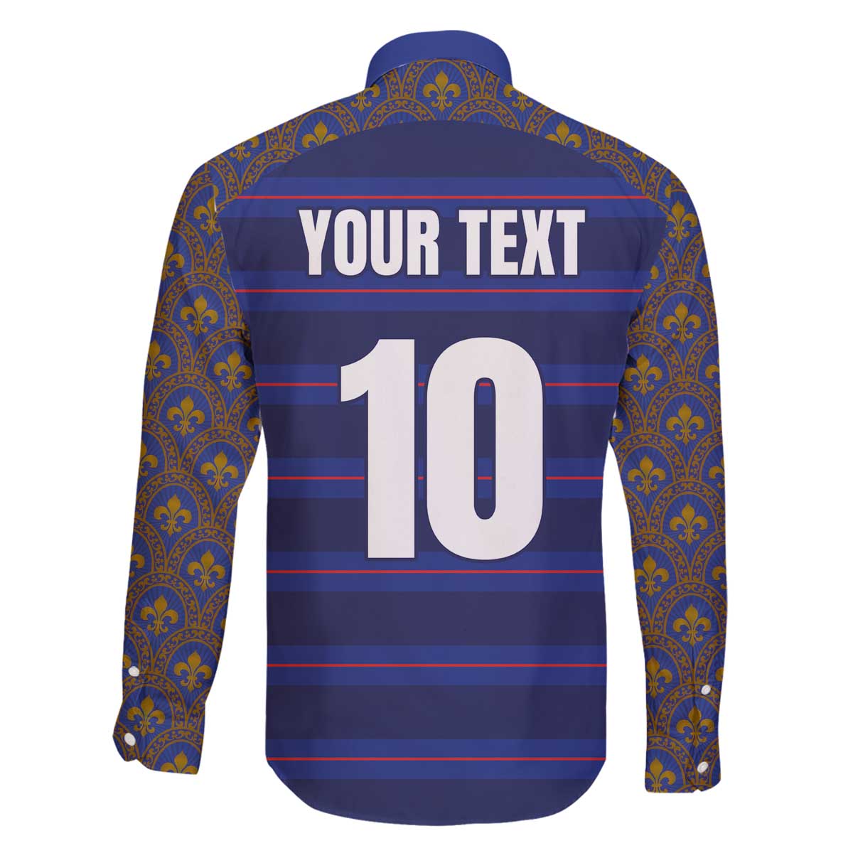 Custom France Rugby-Le XV de France Family Matching Off The Shoulder Long Sleeve Dress and Hawaiian Shirt Go Les Bleus