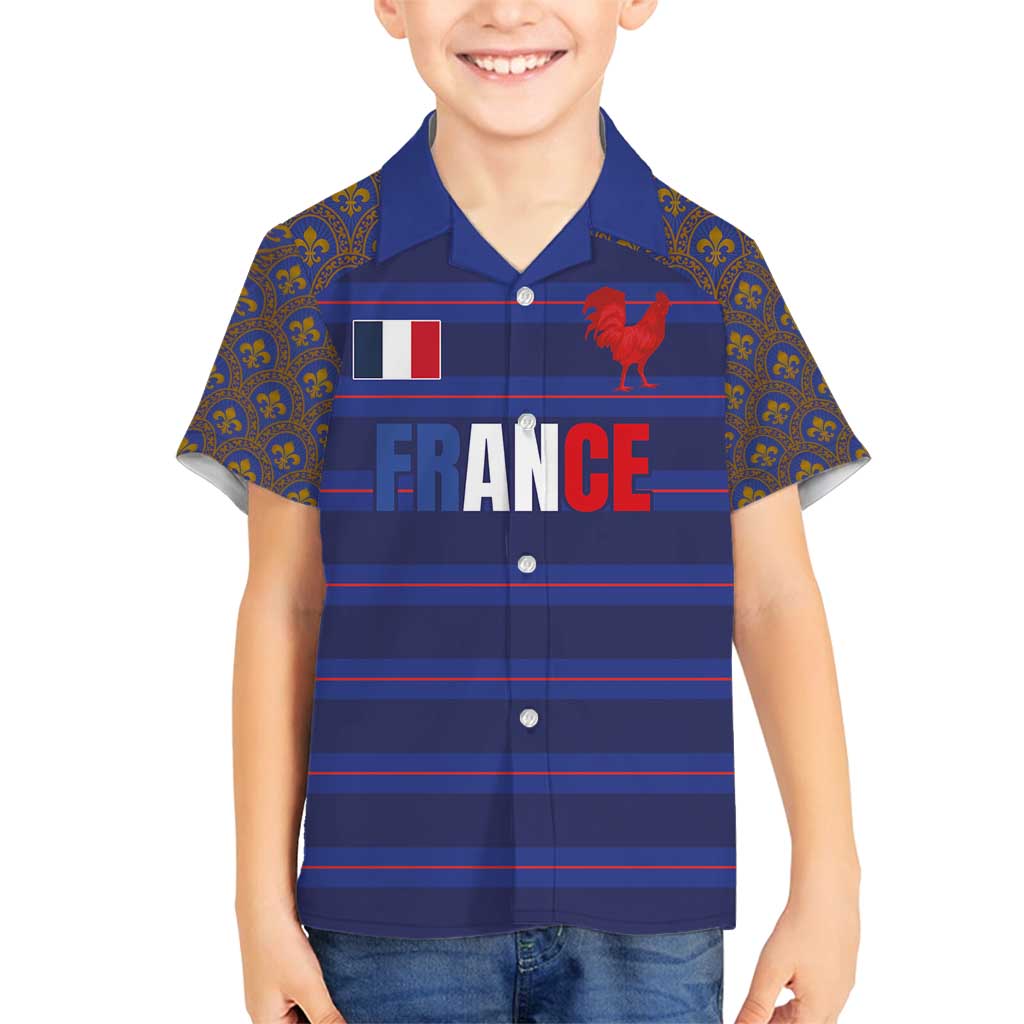 Custom France Rugby-Le XV de France Family Matching Puletasi and Hawaiian Shirt Go Les Bleus