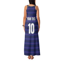 Custom France Rugby-Le XV de France Family Matching Tank Maxi Dress and Hawaiian Shirt Go Les Bleus