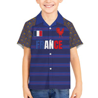 Custom France Rugby-Le XV de France Family Matching Tank Maxi Dress and Hawaiian Shirt Go Les Bleus