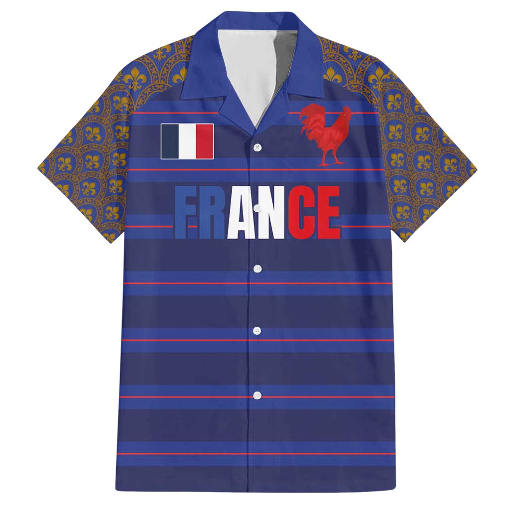 Custom France Rugby-Le XV de France Hawaiian Shirt Go Les Bleus
