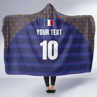 Custom France Rugby-Le XV de France Hooded Blanket Go Les Bleus