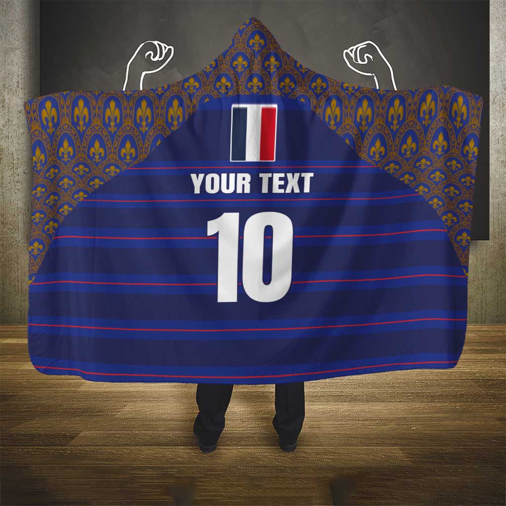 Custom France Rugby-Le XV de France Hooded Blanket Go Les Bleus
