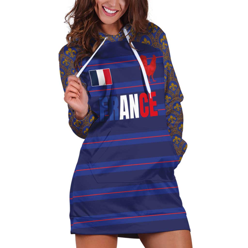 Custom France Rugby-Le XV de France Hoodie Dress Go Les Bleus