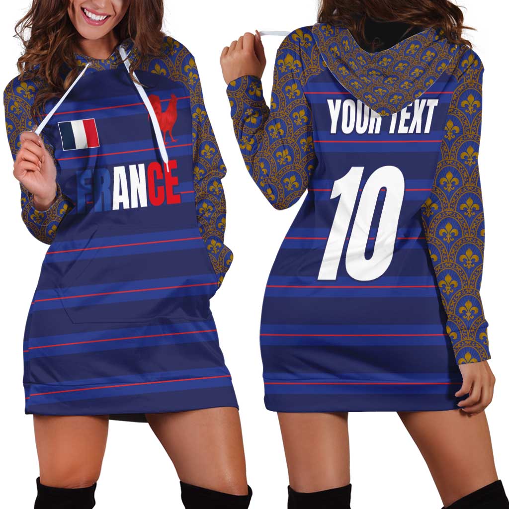 Custom France Rugby-Le XV de France Hoodie Dress Go Les Bleus