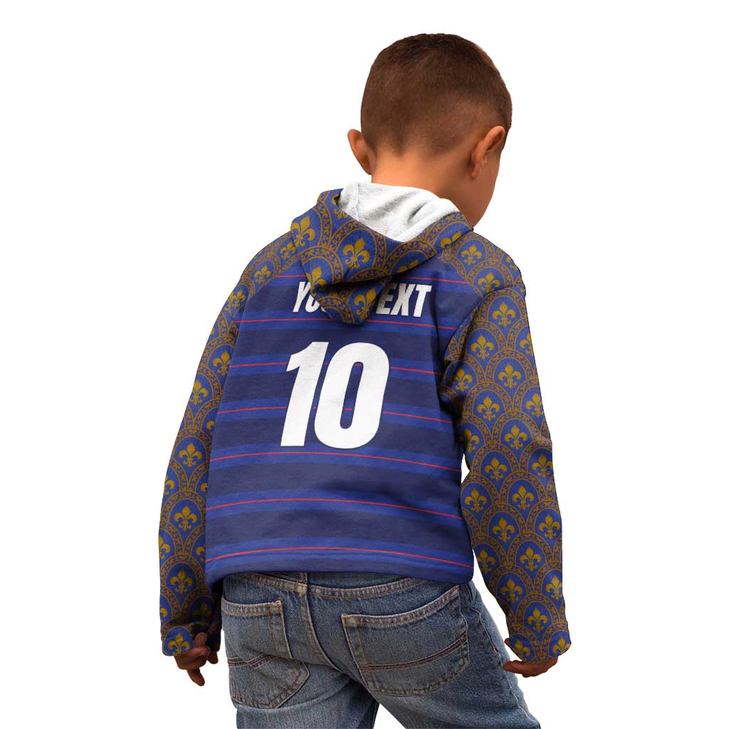 Custom France Rugby-Le XV de France Kid Hoodie Go Les Bleus