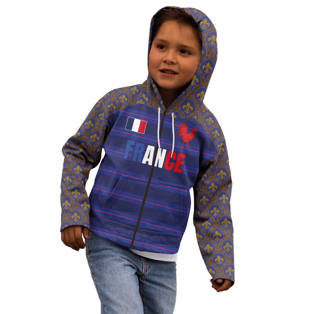 Custom France Rugby-Le XV de France Kid Hoodie Go Les Bleus
