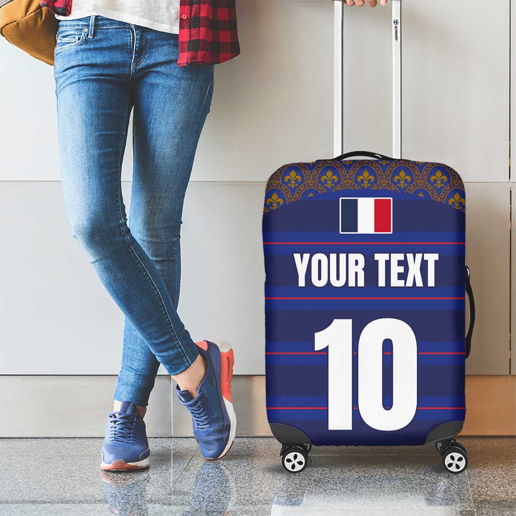 Custom France Rugby-Le XV de France Luggage Cover Go Les Bleus