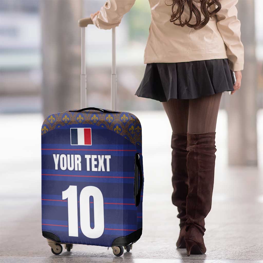 Custom France Rugby-Le XV de France Luggage Cover Go Les Bleus