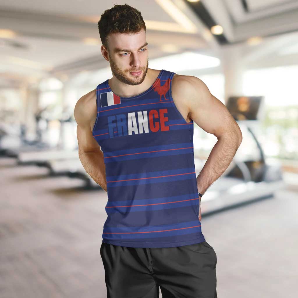 Custom France Rugby-Le XV de France Men Tank Top Go Les Bleus