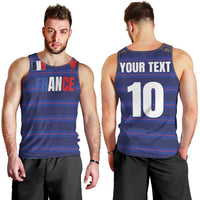 Custom France Rugby-Le XV de France Men Tank Top Go Les Bleus