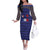 Custom France Rugby-Le XV de France Off The Shoulder Long Sleeve Dress Go Les Bleus