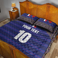 Custom France Rugby-Le XV de France Quilt Bed Set Go Les Bleus