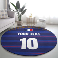 Custom France Rugby-Le XV de France Round Carpet Go Les Bleus