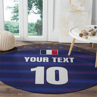 Custom France Rugby-Le XV de France Round Carpet Go Les Bleus
